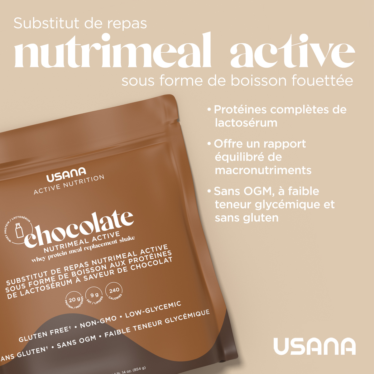 Nutrimeal active  chocaolat/ vanille et vanille végétal